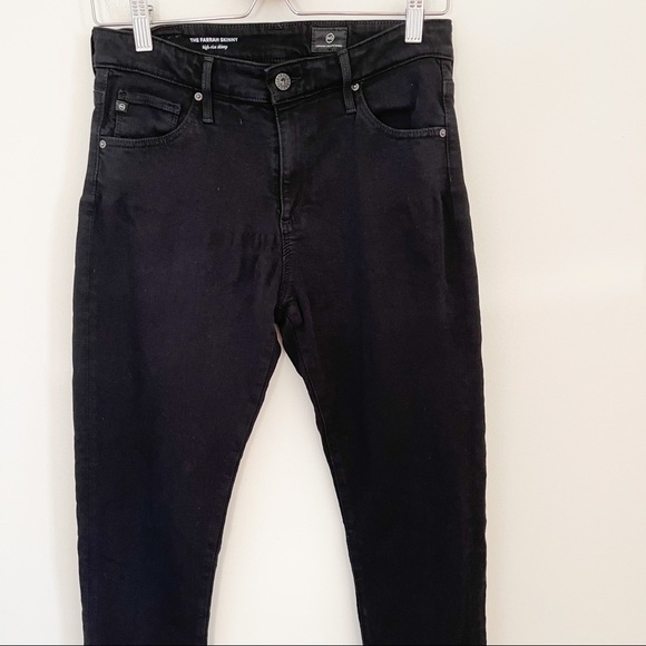 Ag The Farrah High-Rise Skinny Jeans | Black - Picture 6 of 12